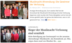 Zwei Beiträge: Bei ahrensburg24 als Anzeige gekennzeichnet, beim Hamburger Abendblatt nicht (Bild: HDZ)