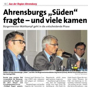 (Zitat: Anzeigenblatt MARKT Ahrensburg)