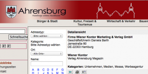 Ahrensburg wirbt für Hamburger Firma