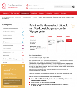 Abbildung: Homepage Peter Rantzau Haus