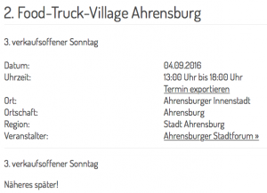 aus: Homepage Stadt Ahrensburg